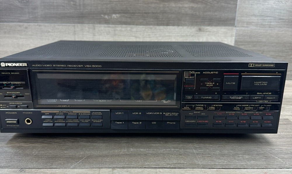 Vintage Pioneer VSX-5000 AV AM/FM Stereo Receiver For Parts Not Working