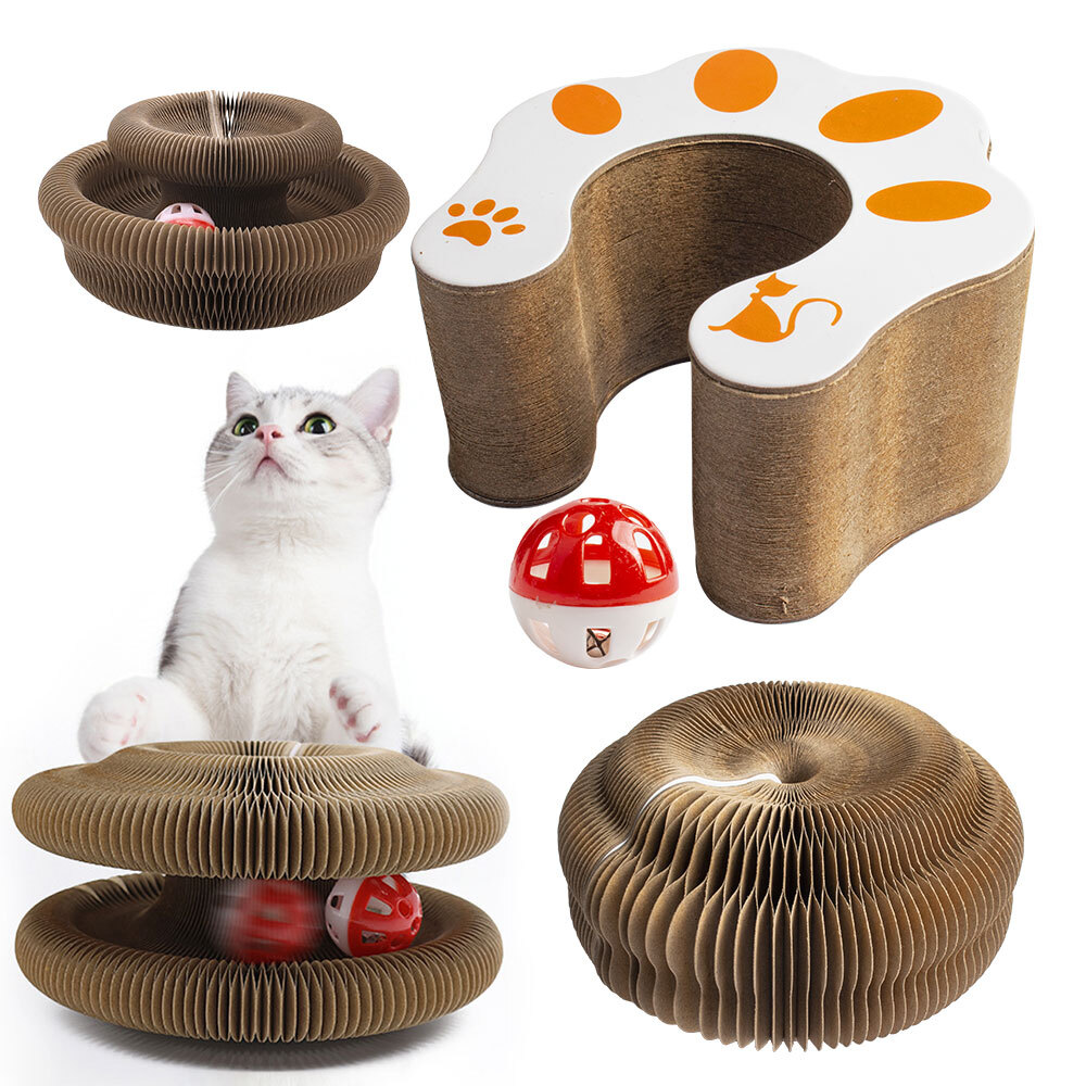 No Crumbs Kitty Kurlz Cat Toy - Durable Scratching Board for Playful Cats A+ US