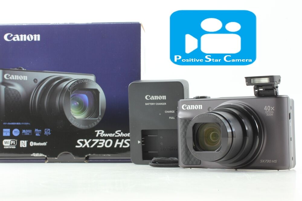 🎦👀✨Almost Unused✨ Canon PowerShot SX730 HS Digital Camera Black From JAPAN