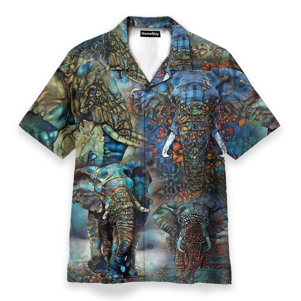 Elephant Mandala Style   Hawaiian Shirt