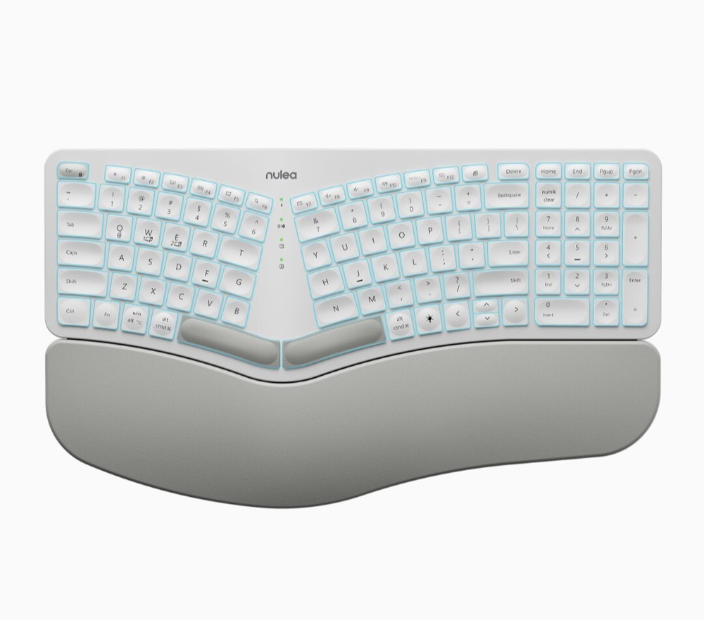 Nulea RT05 Split Ergonomic Keyboard 2.4G USB Wireless, White