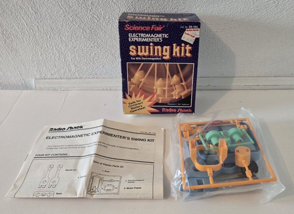 Radio Shack Electromagnetic Swing Kit Science Fair Project Kit 28-144 NOS VTG
