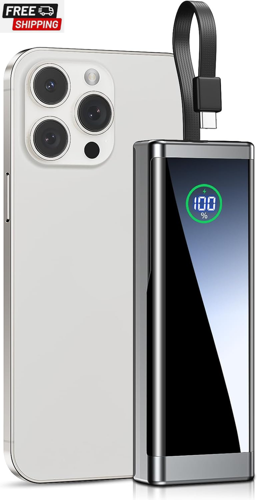 Portable Charger 40000Mah Power Bank, 22.5W Fast Charging Battery Pack with Buil