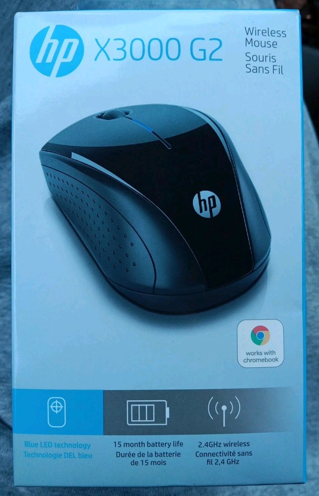 HP X3000 G2 Wireless Mouse with 15-Month Battery Life, 1600 DPI, Compatible with Win XP/8/11