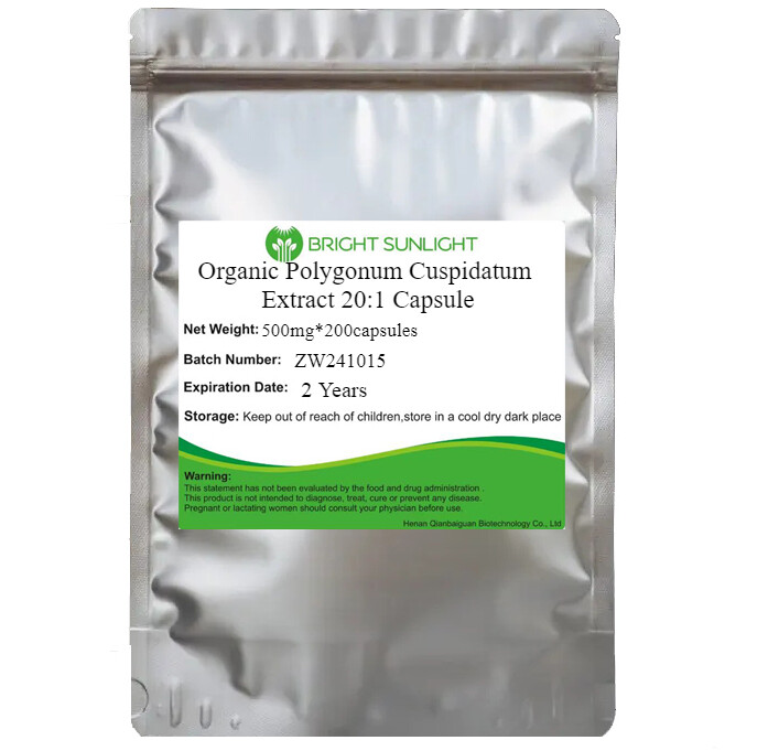 Organic Polygonum Cuspidatum Extract 20:1 Capsule Hu Zhang 500mg*200capsules
