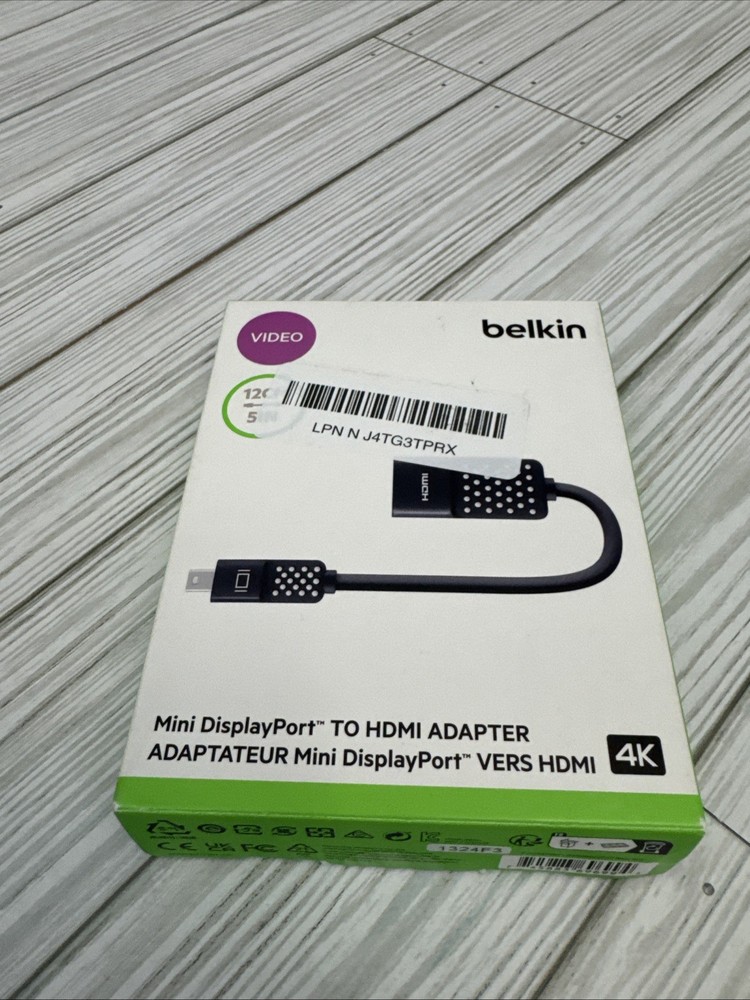 Belkin Mini Display Port-to-HDMI Adapter, Black/White