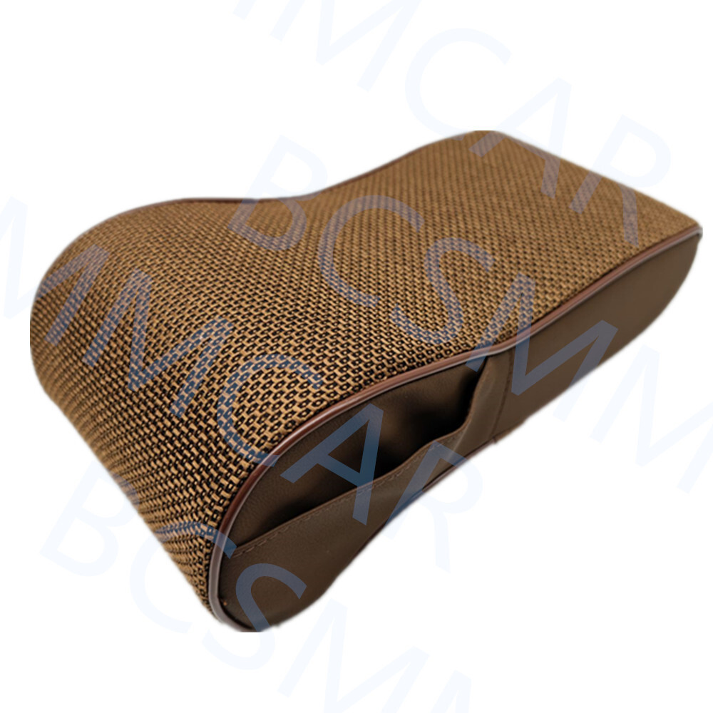 Leather Car Armrest Box Pad Memory Foam Central Cushion Protector Breathable Mat
