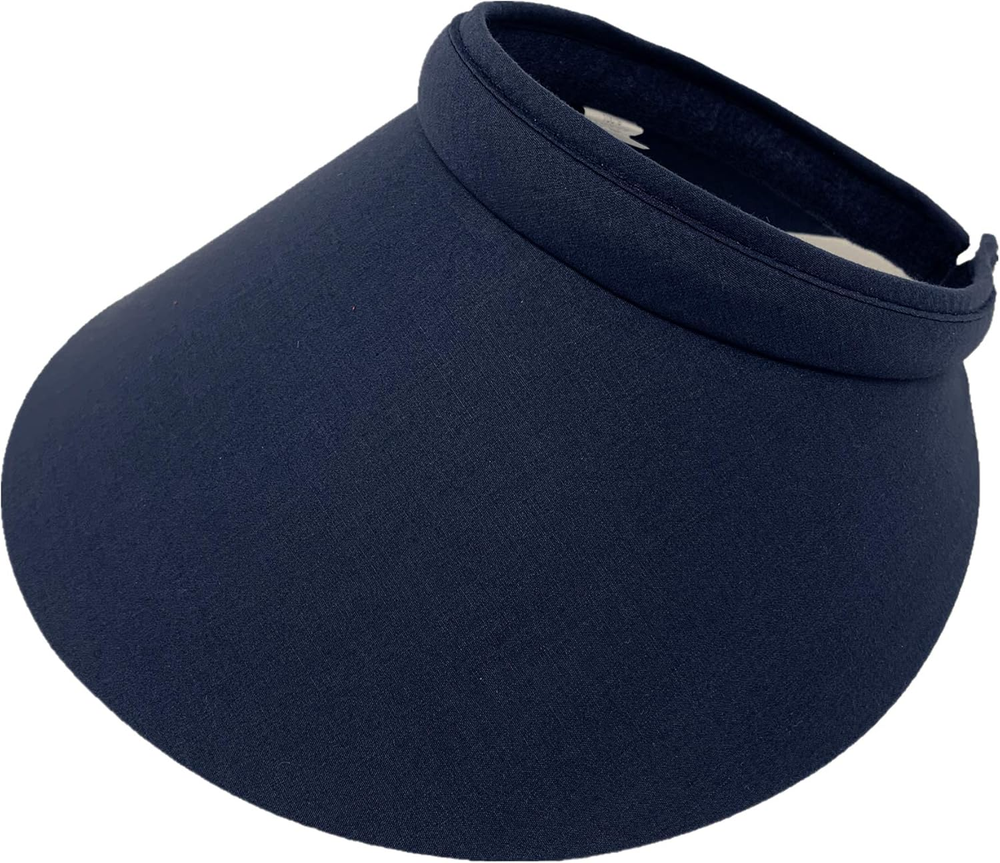 Women’s Summer UV Protection Wide Brim Clip-On Visor for Beach Pool Golf