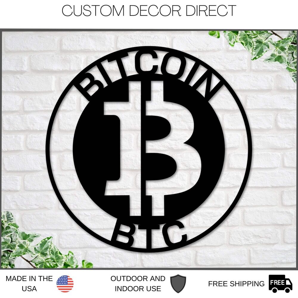 Bitcoin Sign, Metal Bitcoin Sign, Personalized Bitcoin, Custom Cryptocurrency Si