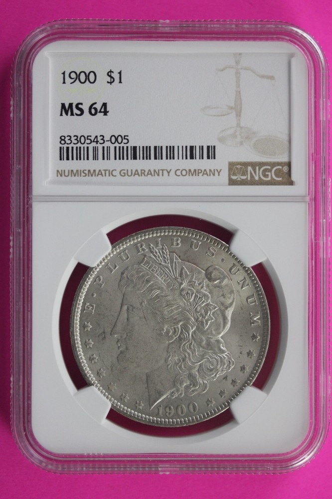 1900 P MS 64 Liberty Morgan Silver Dollar NGC Graded Certified 122