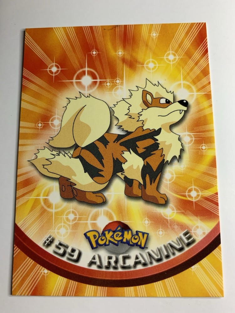 1999 Topps Pokemon TV Animation Red Logo #59 Arcanine FREE COMBINED SHIP
