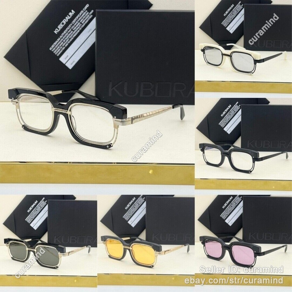 Kuboraum H91 Unisex Sunglasses Gold Teal Frame Orange Lenses Summer Travel Essential