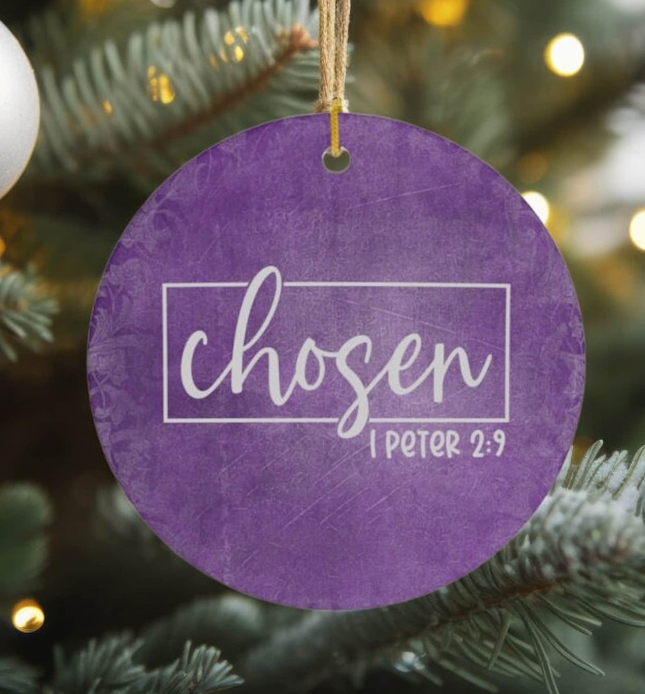 Chosen Ceramic Holiday Ornament for Festive Decor