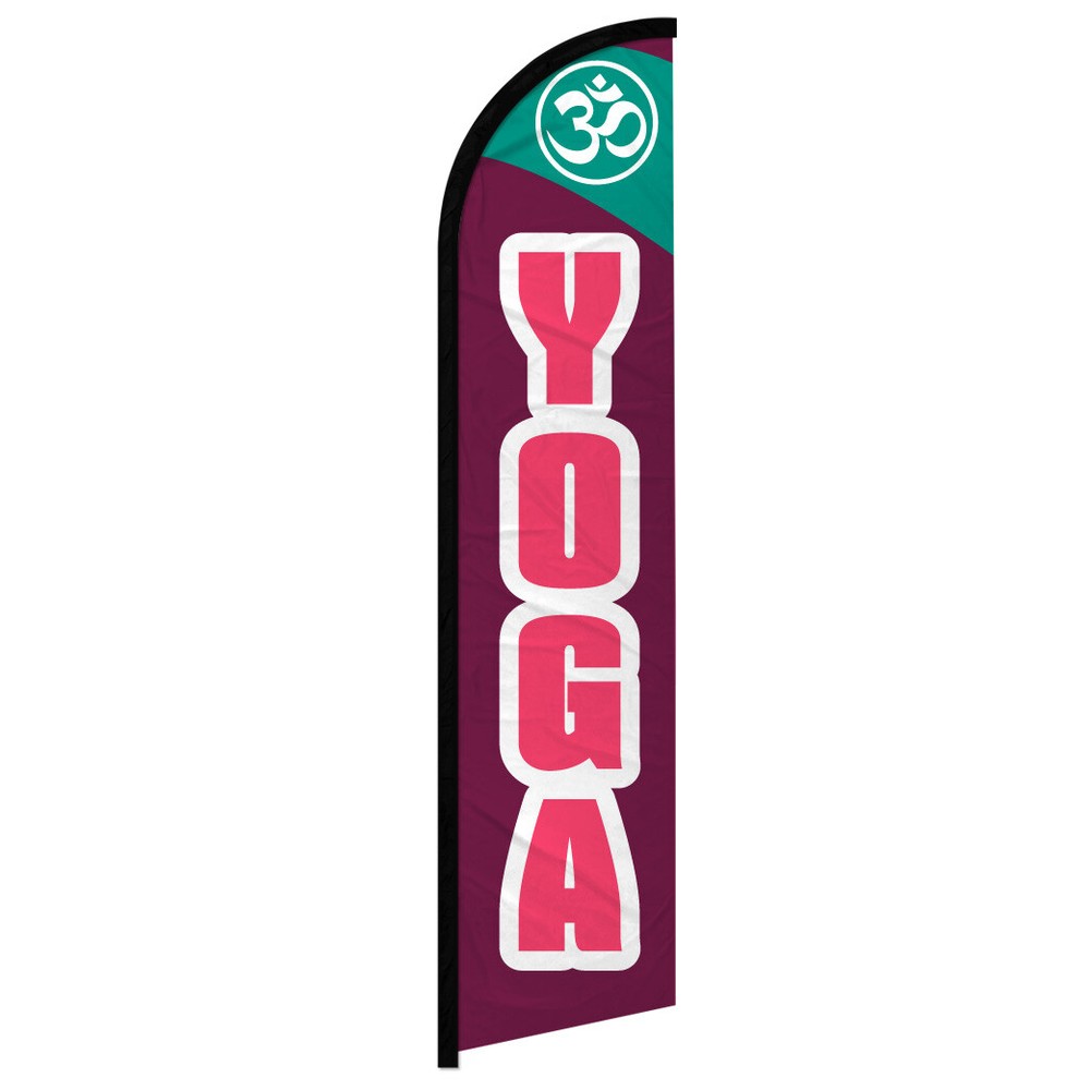 Windless Swooper Full Curve Yoga Flag – Perfect for Yoga Studios, Gyms, and Mindful Spaces