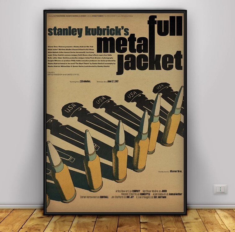 Vintage Full Metal Jacket Movie Poster - Classic Wall Art Home Decor