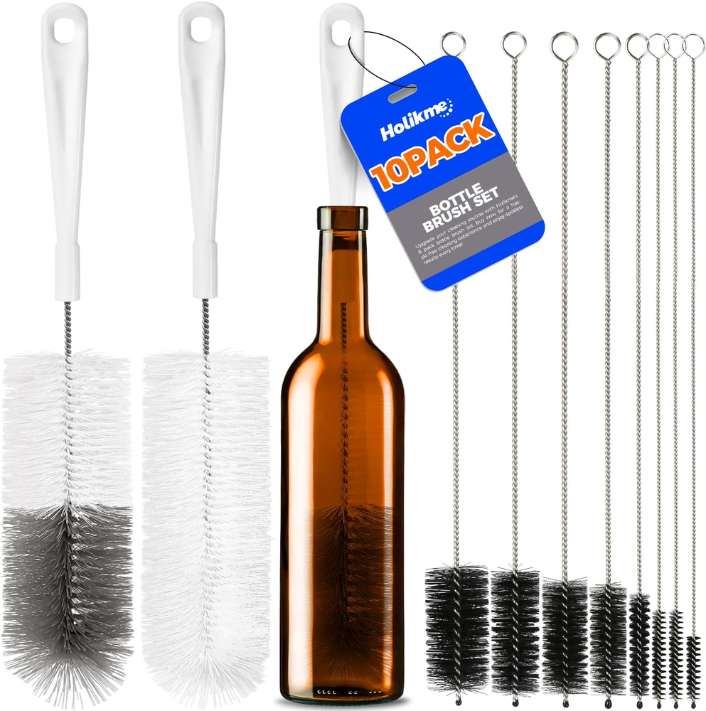 10 Pack Bottle Brush Cleaner Set, 15