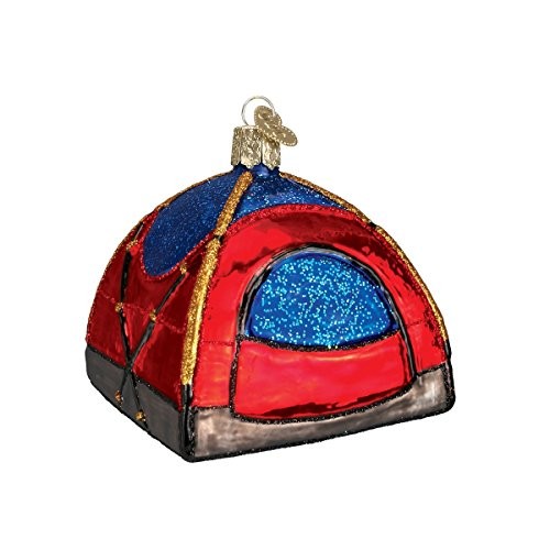 Old World Christmas Outdoor Dome Camping Tent Glass Ornament 44056 with Free Box