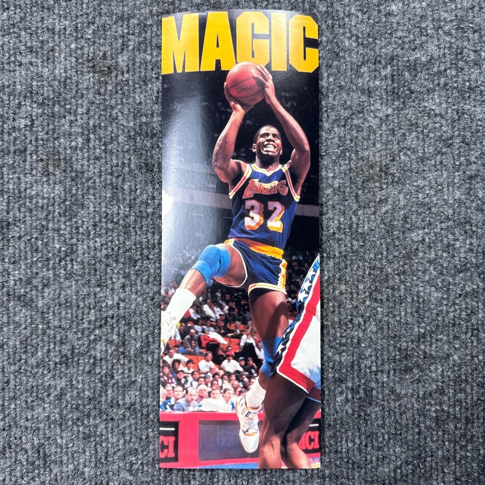 1990 Magic Johnson LA Lakers Costacos Postcard Mini Poster Vintage NBA