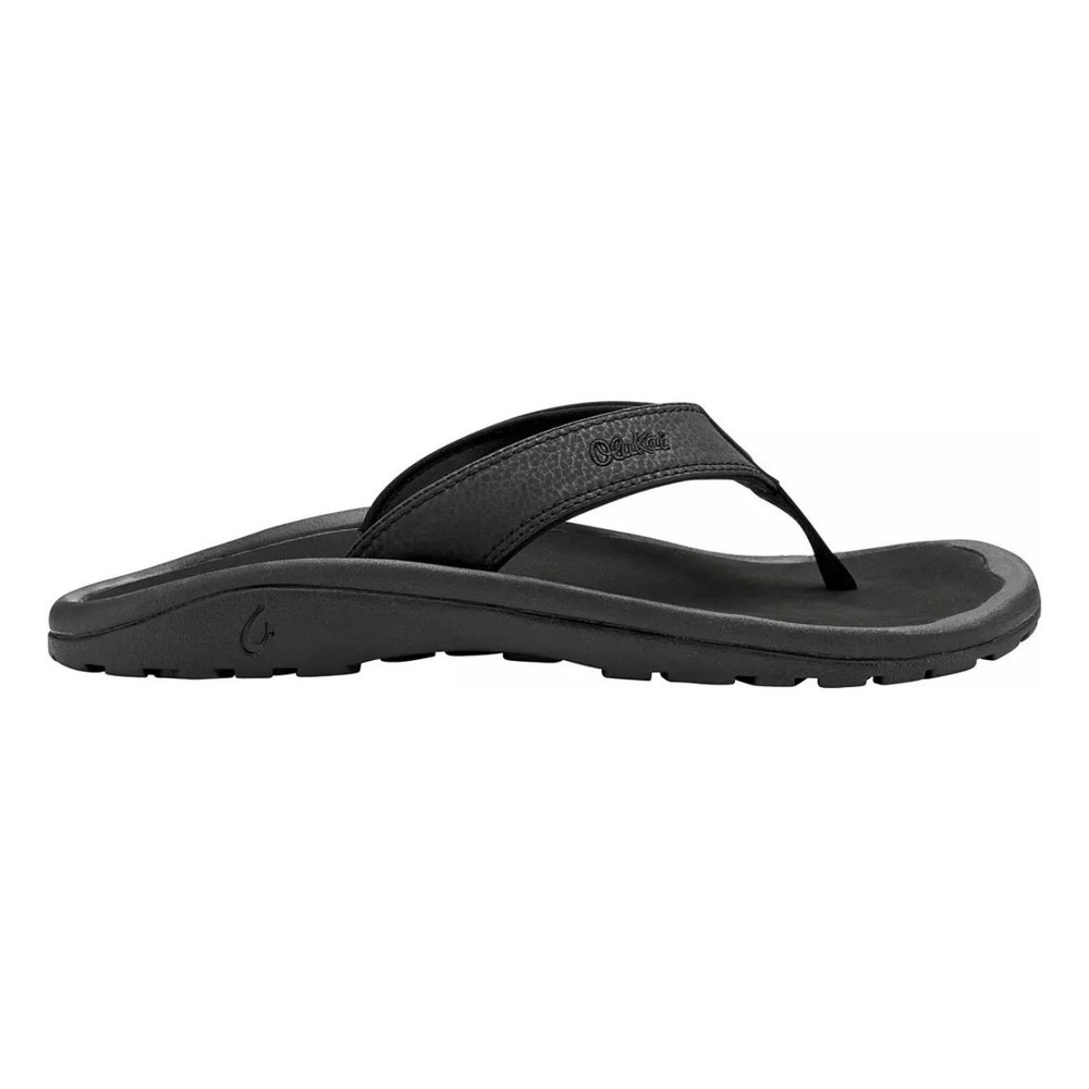 OluKai Men's Ohana Sandals in Black Size 11 Comfortable Footwear