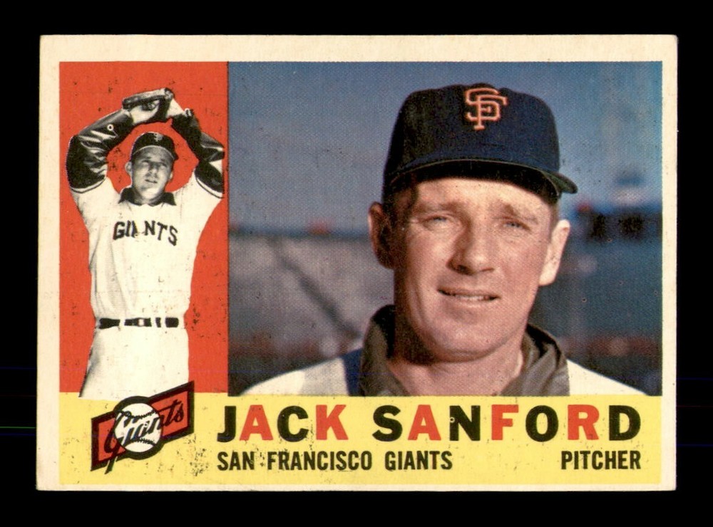1960 Topps Jack Sanford #165 EX-MINT OBGcards Baseball Card