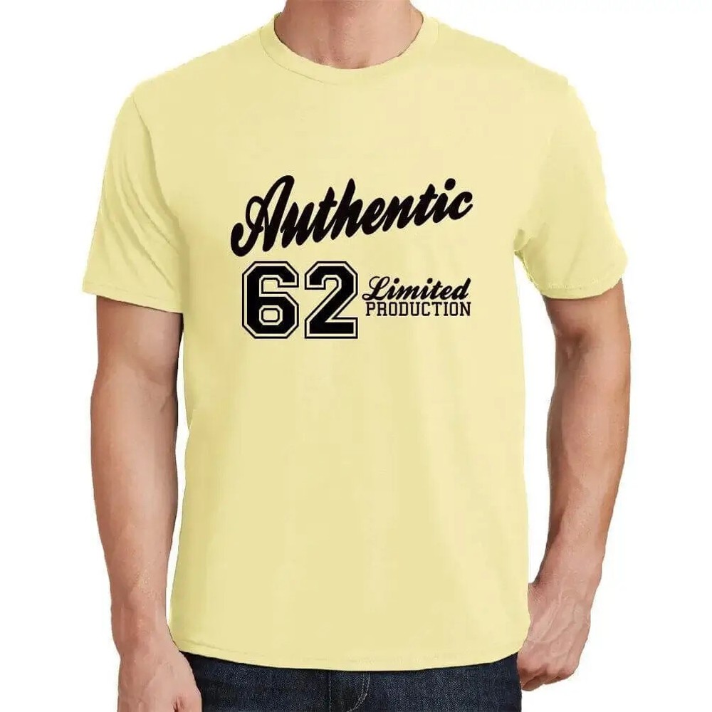 Men's Graphic T-Shirt 62 Authentic 62nd Birthday Anniversary 62 Year Old Gift