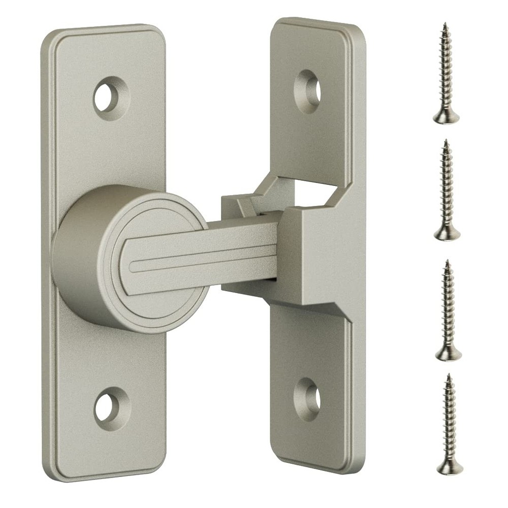 90-Degree Sliding Barn Door Latch for Home Security in Bathroom or Garage