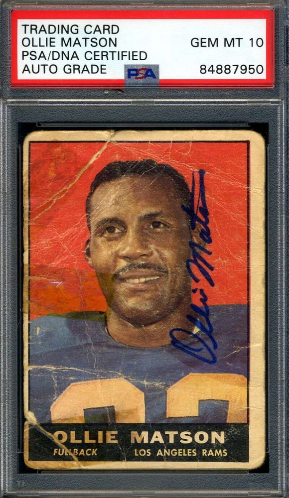 Ollie Matson Gem Mint 10 PSA DNA Signed 1959 Topps Autograph