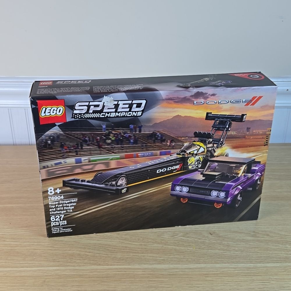 RETIRED Lego Speed Champions Dodge Mopar Dragster and 1970 Challenger 76904 New