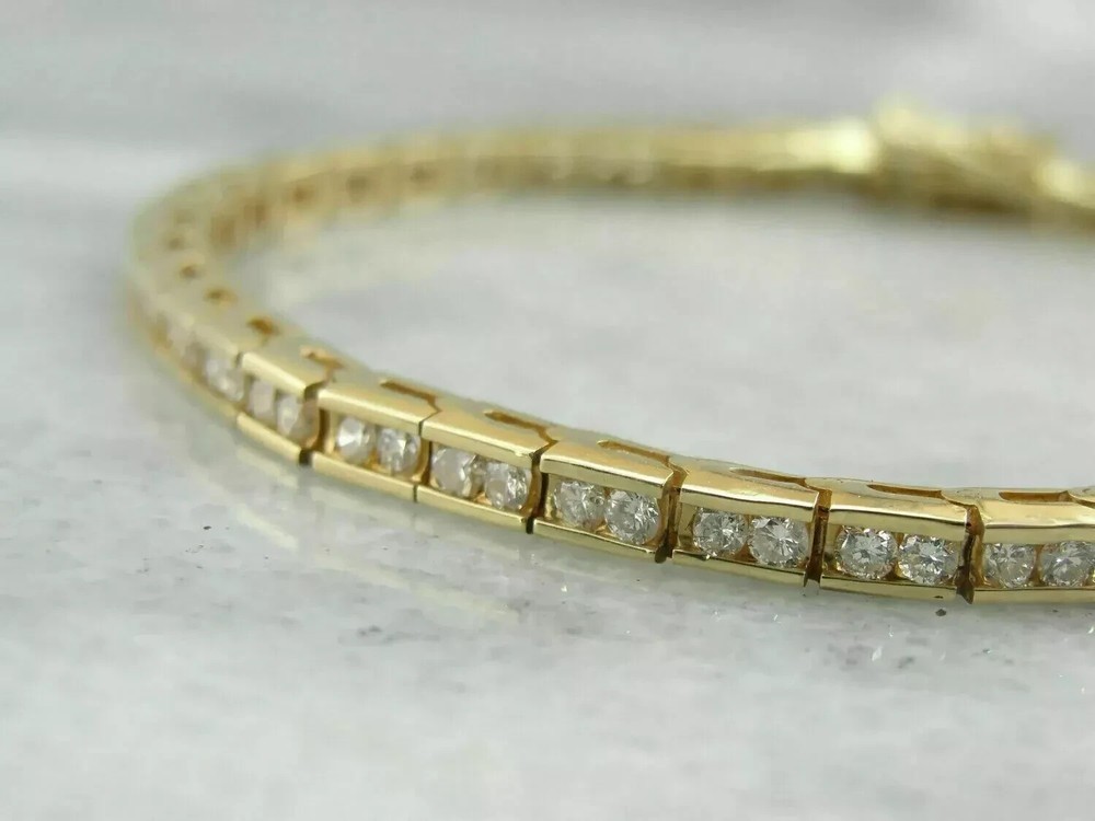 Women’s 8CT Lab-Created Diamond Tennis Bracelet in 14K Yellow Gold Plated 7