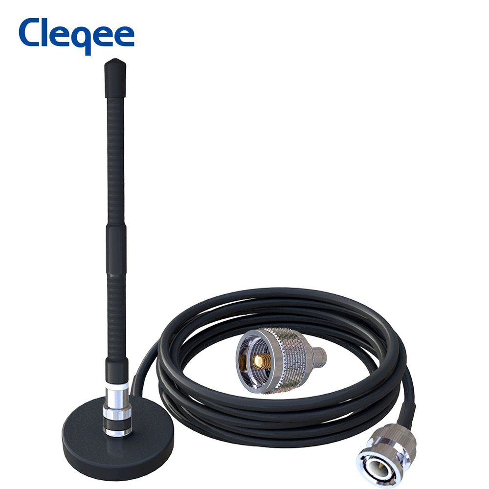 CB Antenna 27MHz Soft Whip with Magnetic Base RG58 BNC Extension Cable PL259