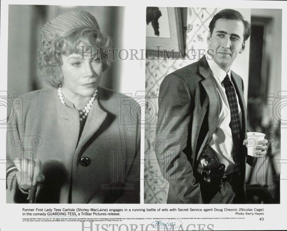 1994 Press Photo Shirley MacLaine, Nicolas Cage star in the film 