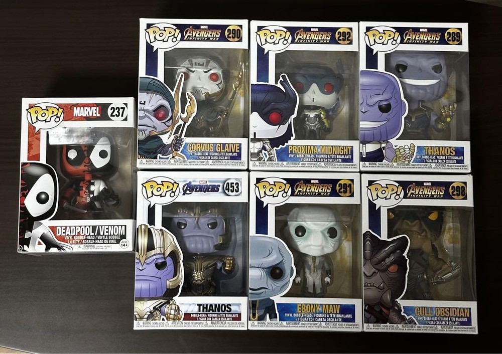 Funko Pop Deadpool/Venom Thanos Etc. 7 Pieces Set