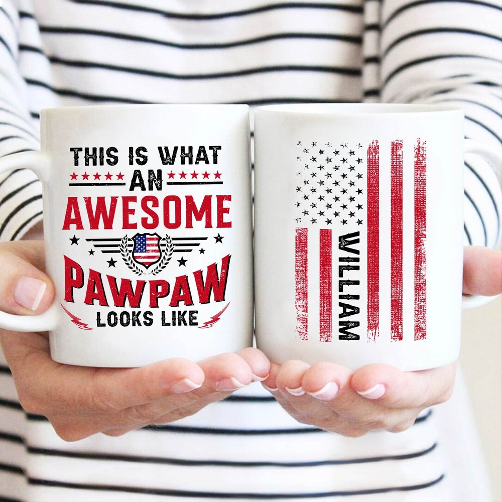 Personalized Name Mug This Is What An Awesome Pawpaw Looks Like Mug Father's Day