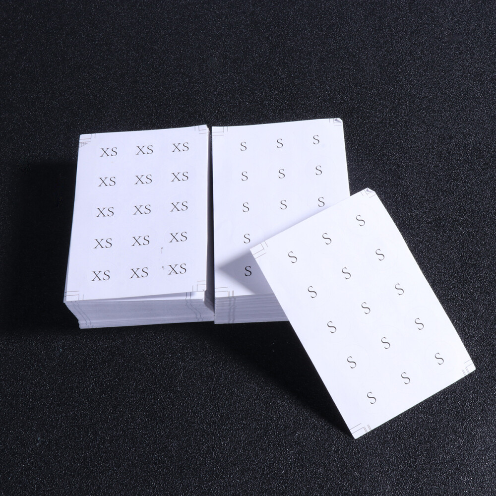10000 Pcs Hat Label Sticker Clothing Size Labels Round Decals