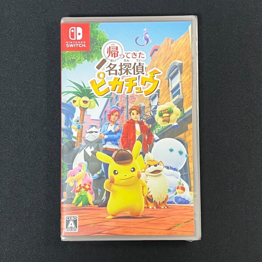New Sealed Nintendo Switch Detective Pikachu Returns Japanese English Supported
