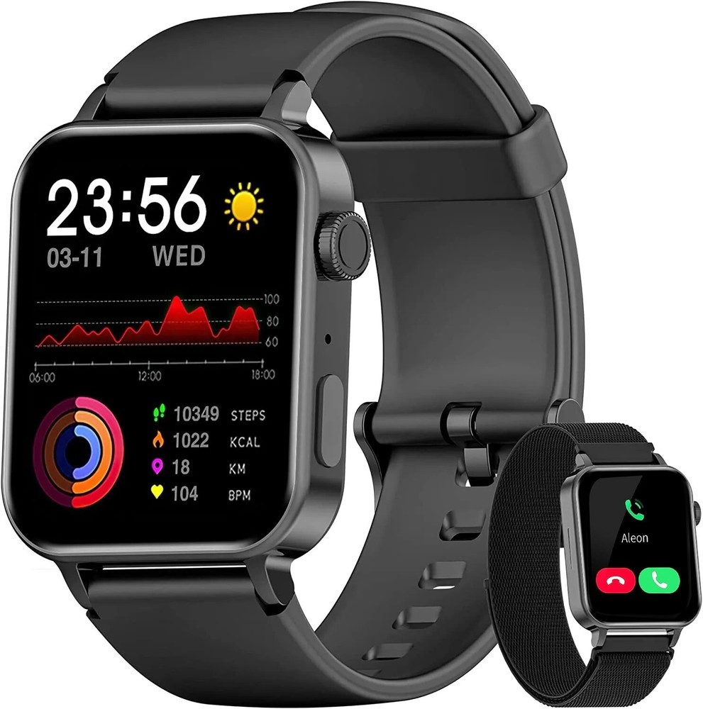 Smart Fitness Tracker with Heart Rate Blood Oxygen Monitor & Call Function