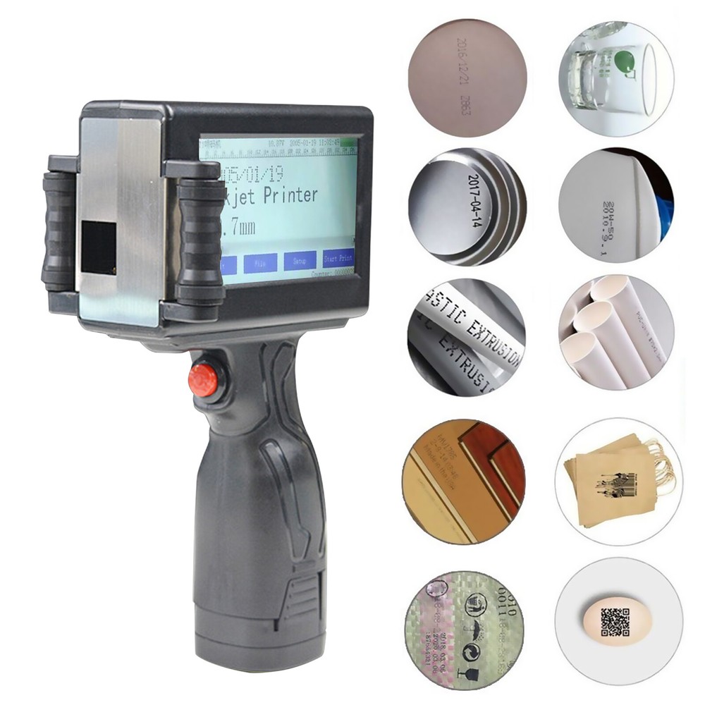 Touch Screen Handheld Inkjet Printer Date QR Code Barcode Logo Label MachinexF