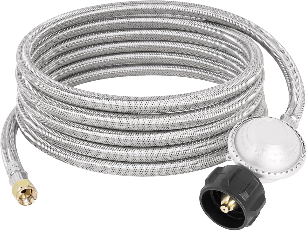 SHINESTAR 15 Feet Propane Hose with Regulator for Propane Fire Pit, Patio Heater