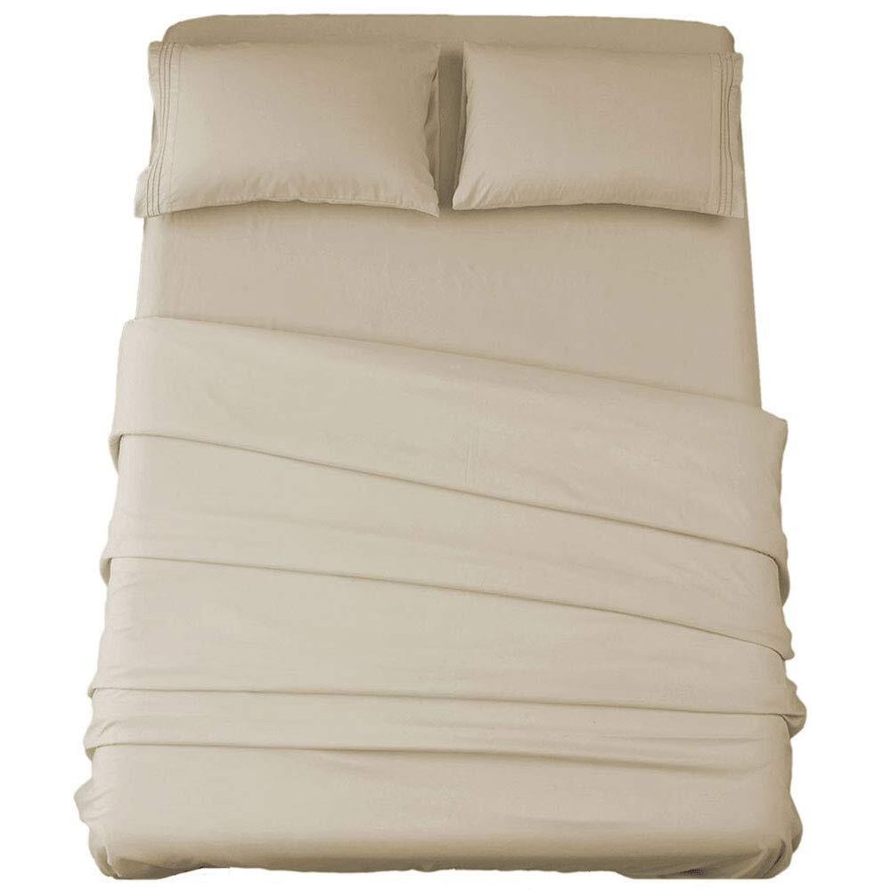 Bed Sheet Set Super Soft Microfiber 1800 Thread Count Luxury Egyptian Sheets ...