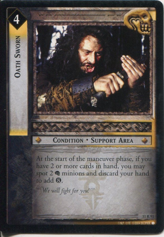 Lord Of The Rings CCG Shadows 11R91 Oath Sworn