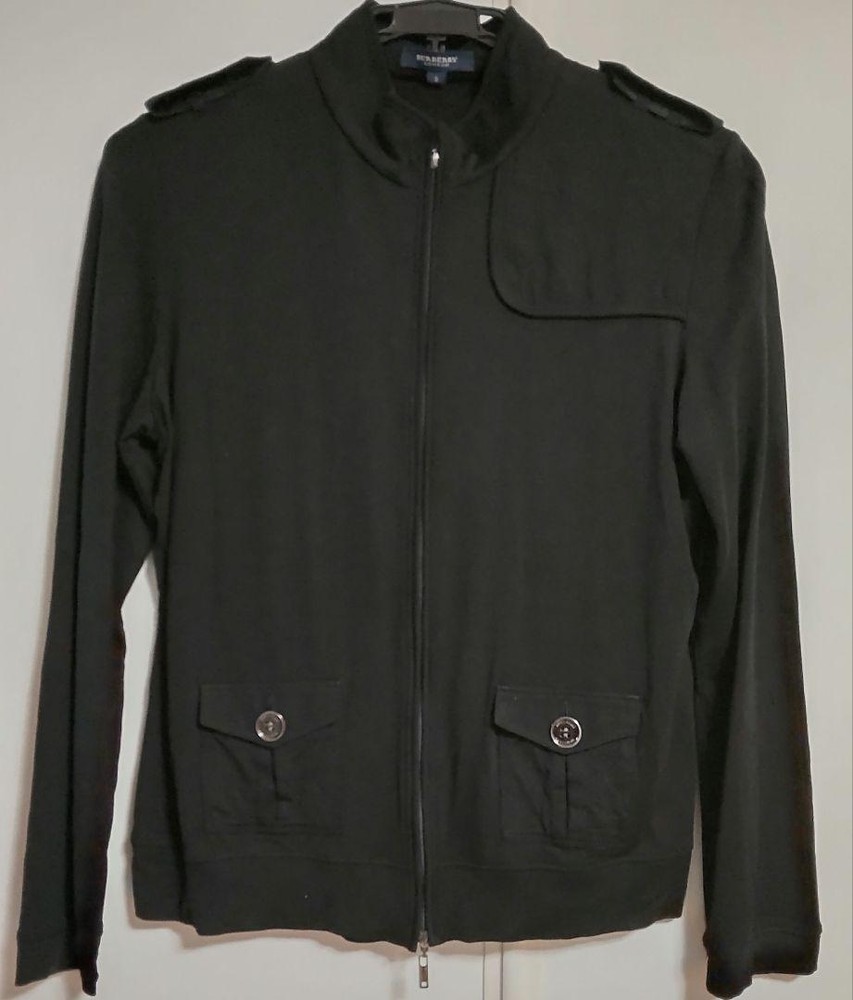 Burberry Knit Jacket Size 2 Lightweight Rider Style Used