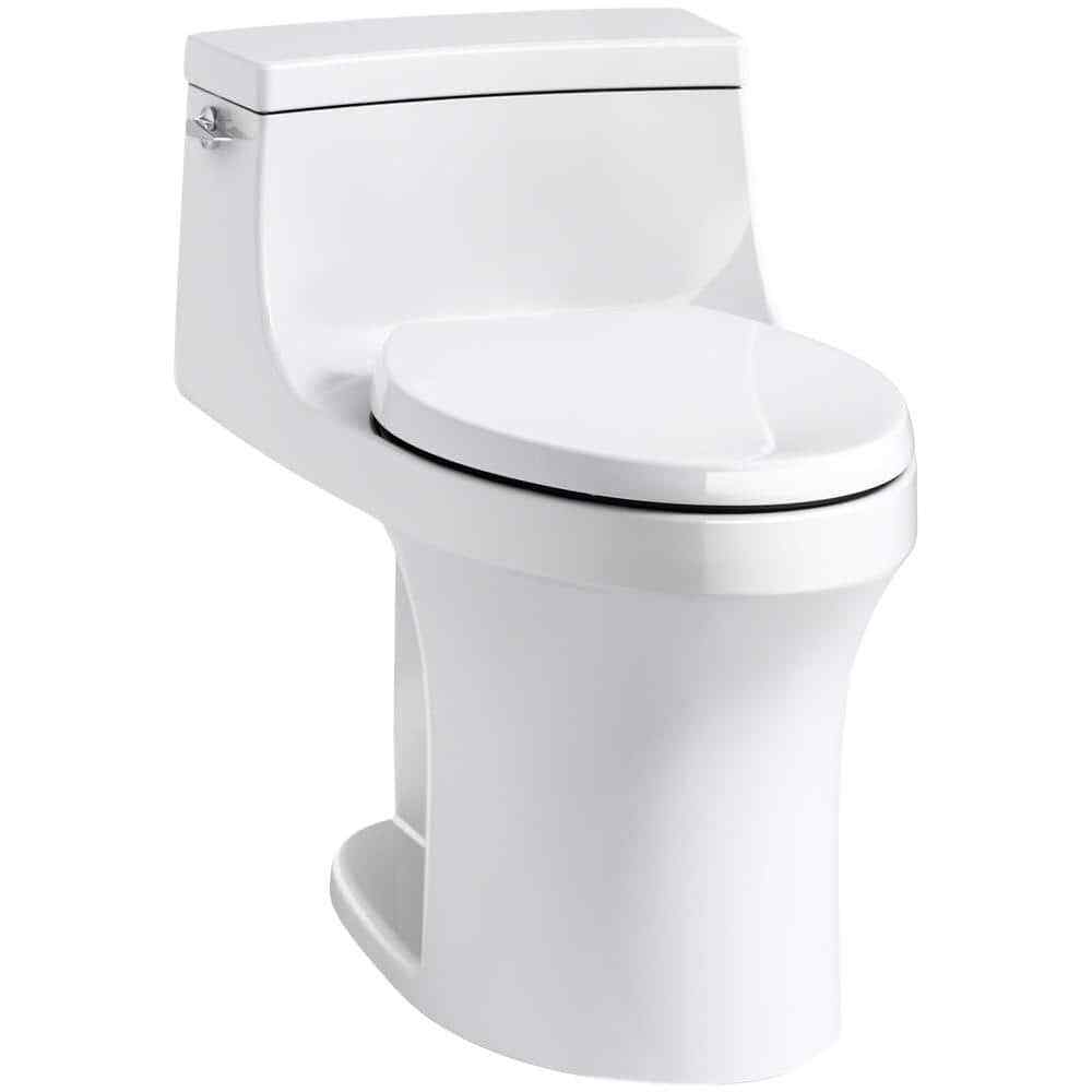 San Souci 12 in. Rough In 1-Piece 1.28 GPF Single Flush Elongated Toilet in Whit