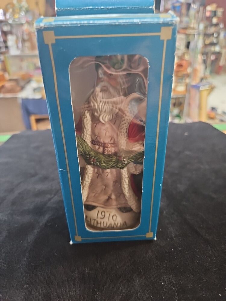 Estatuilla de Navidad de porcelana vintage del Viejo Mundo Santa-LITUANIA/1910 en caja #5