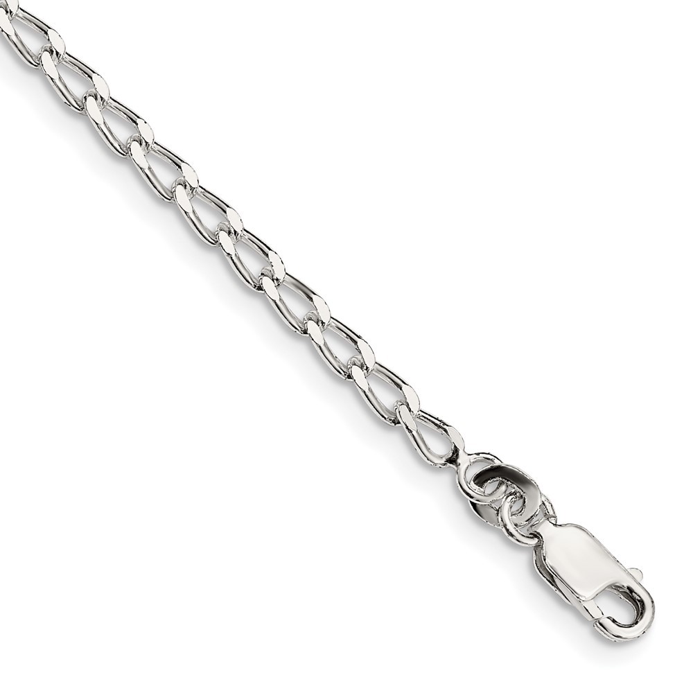Sterling Silver 2.8mm Open Link Anklet Chain 10 Inch 3.77 Grams