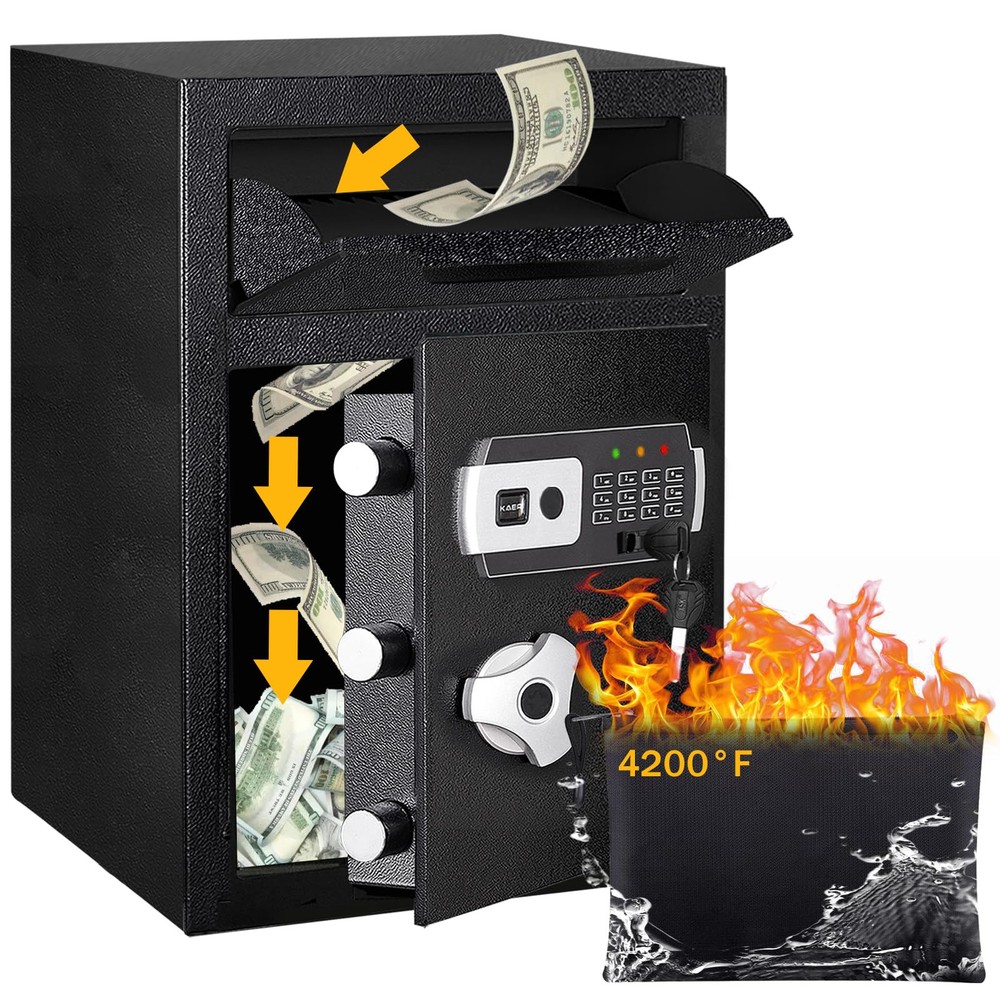 2.6 CUB Fireproof Digital Drop Safe with Front Slot Lock Box