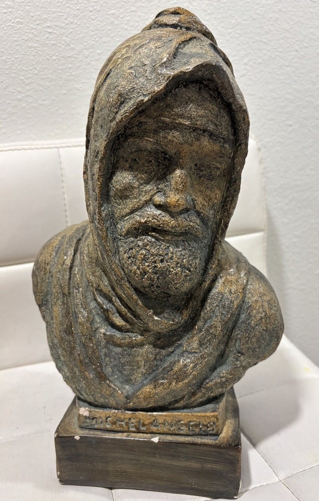 Michelangelo Bust Self Portrait Sculpture Renaissance Art Masterpiece