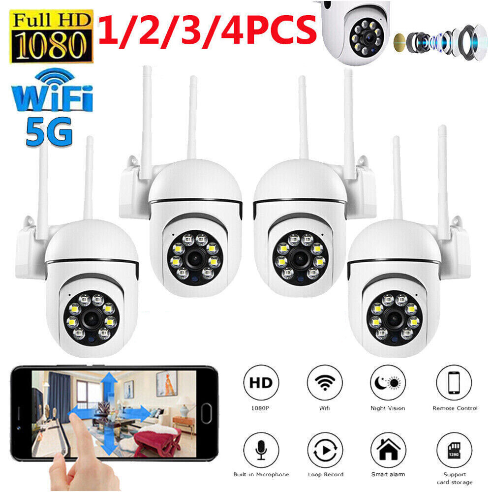 4x Wireless Security Camera System Smart Outdoor 5G Wifi Night Vision Cam 1080P-