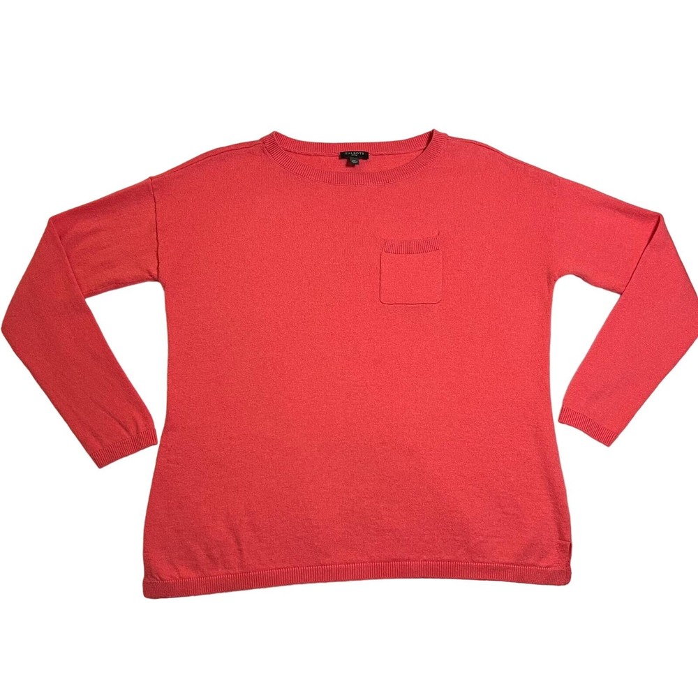 Talbots Cotton Wool Blend Knit Sweater Size Medium Petite