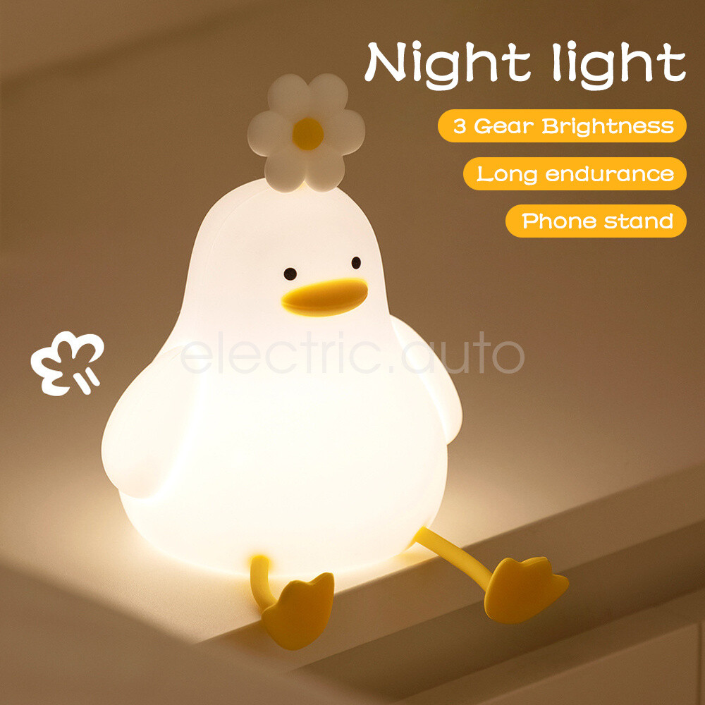 Cute Dimmable Silicone Night Light for Kids Bedroom or Nursery