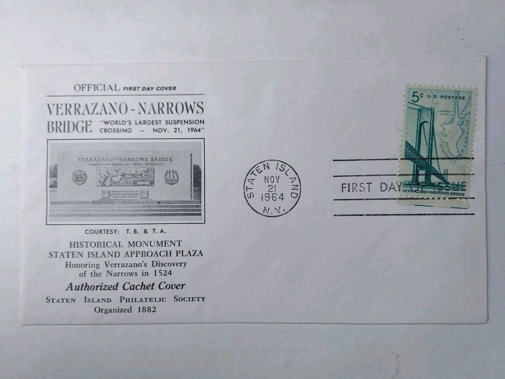 US 1964 Verrazano Narrow Bridge FDC  , Staten Island